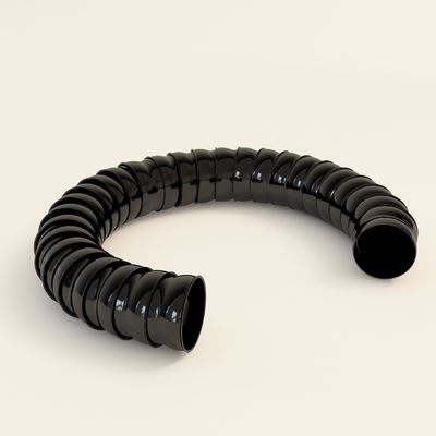 manguera negra de la extracción del gas de soldadura de los accesorios del extractor del humo de 75m m