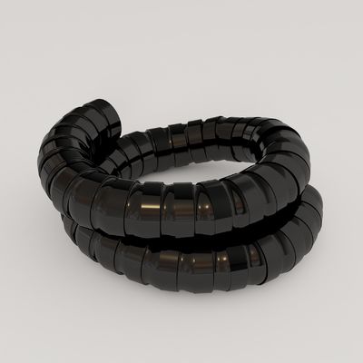 manguera negra de la extracción del gas de soldadura de los accesorios del extractor del humo de 75m m