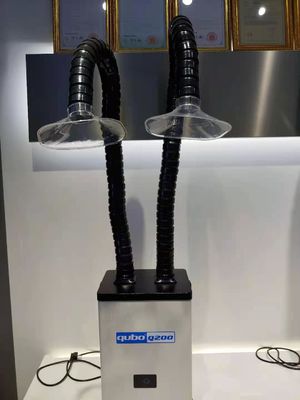 Mueble del extractor del humo del corte del laser del brazo ROHS de la succión doble