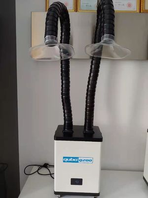 Velocidad del viento fácil del extractor del humo de la soldadura de la instalación 150W 17m/S