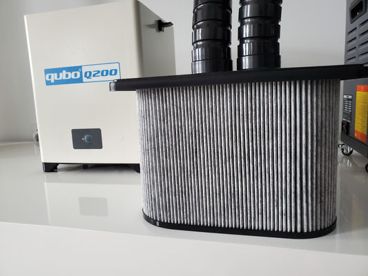 Extractor ligero del humo de la marca del laser portátil con el brazo de 2 succiones