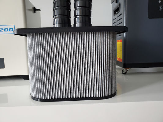 Extractor ligero del humo de la marca del laser portátil con el brazo de 2 succiones