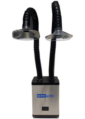 Extractor del humo del laser del brazo 2*143 M3/H de la succión que suelda doble