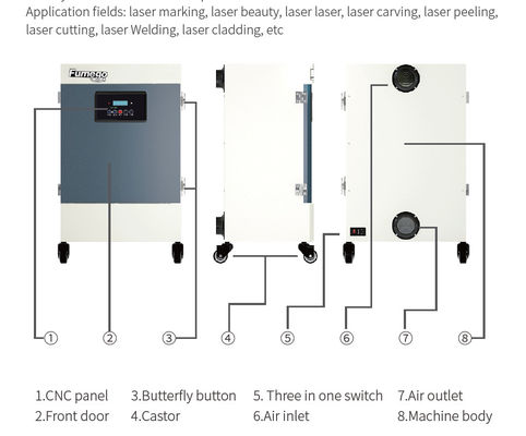 Extractor del gas de soldadura de laser de 330 W