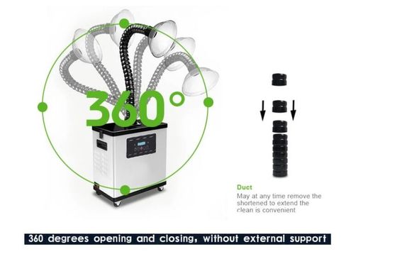 Extractor 330 W de Chip Control Hair Salon Fume del microordenador